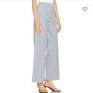 New Frame Jeans Blue & White Striped Tailored Trouser Pants Size 26